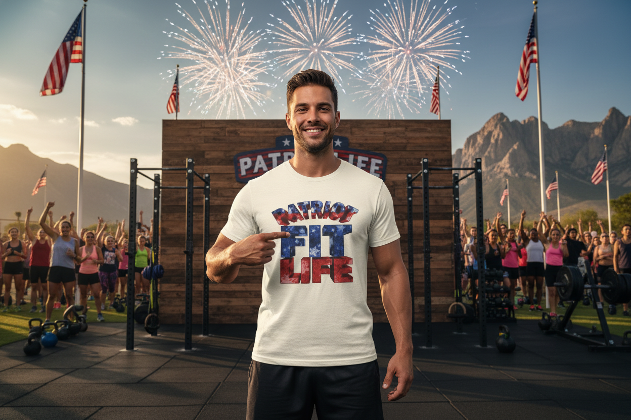 Patriot Fit Life T-Shirt - American Flag Fitness Tee