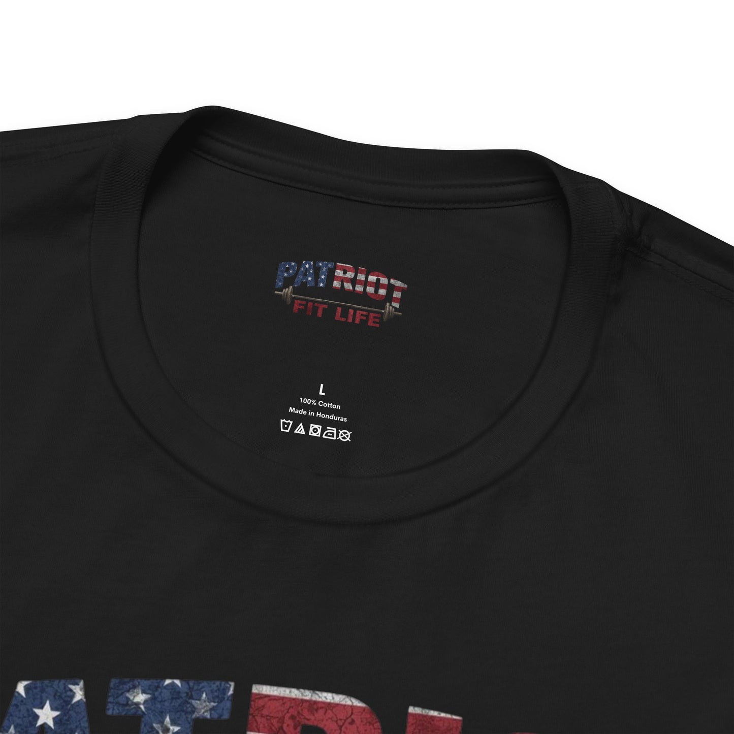 Patriot Fit Life T-Shirt | American Flag Barbell Gym Tee