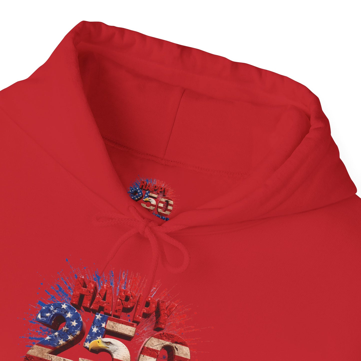 Happy 250th Birthday America Hoodie | Patriotic Eagle & Flag Sweatshirt | Gildan | S-5XL | 1776-2026