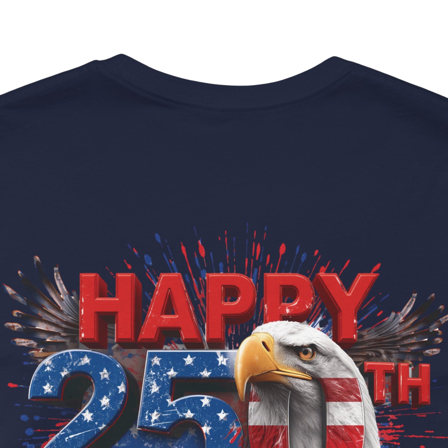 Happy 250th Birthday America T-Shirt | Patriotic Bald Eagle 4th of July Tee | 1776-2026 | XS-4XL