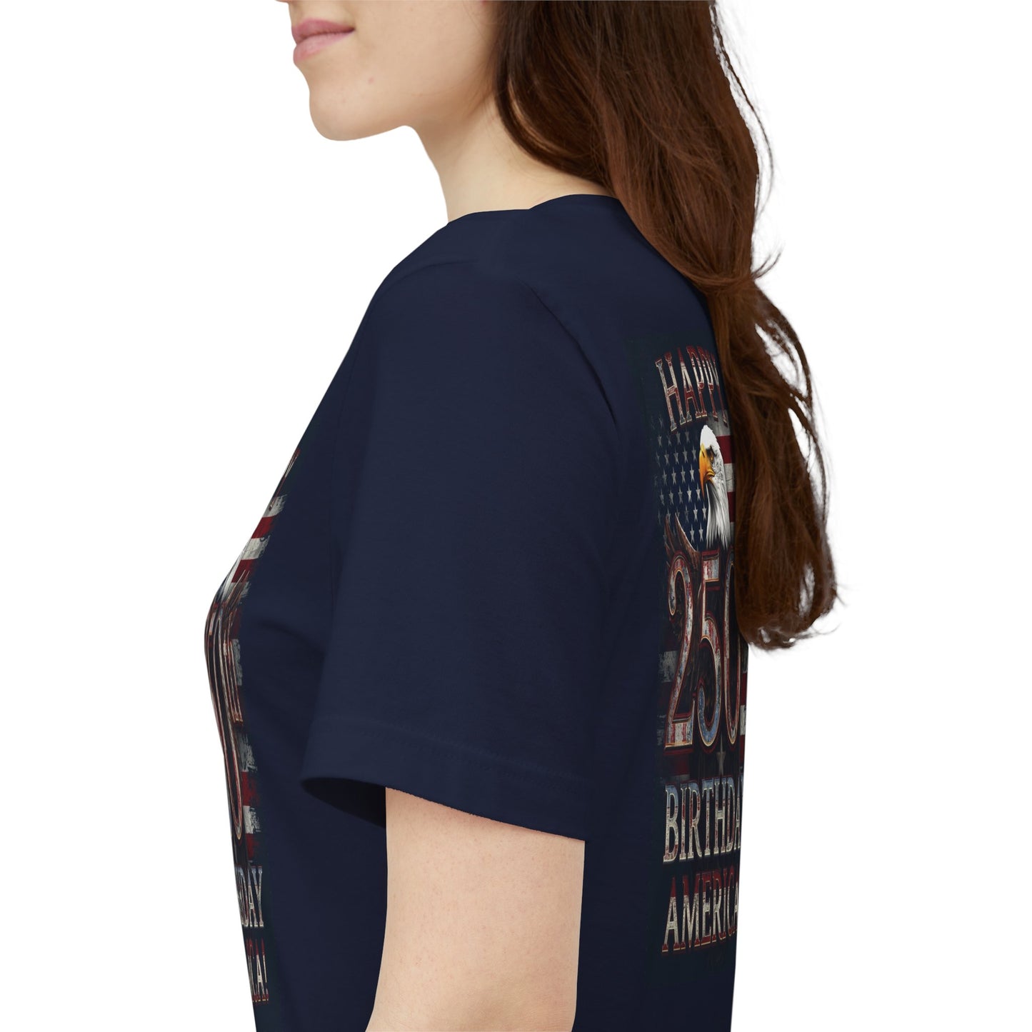 Happy 250th Birthday America T-Shirt | Patriotic Eagle & Flag Tee | 1776–2026
