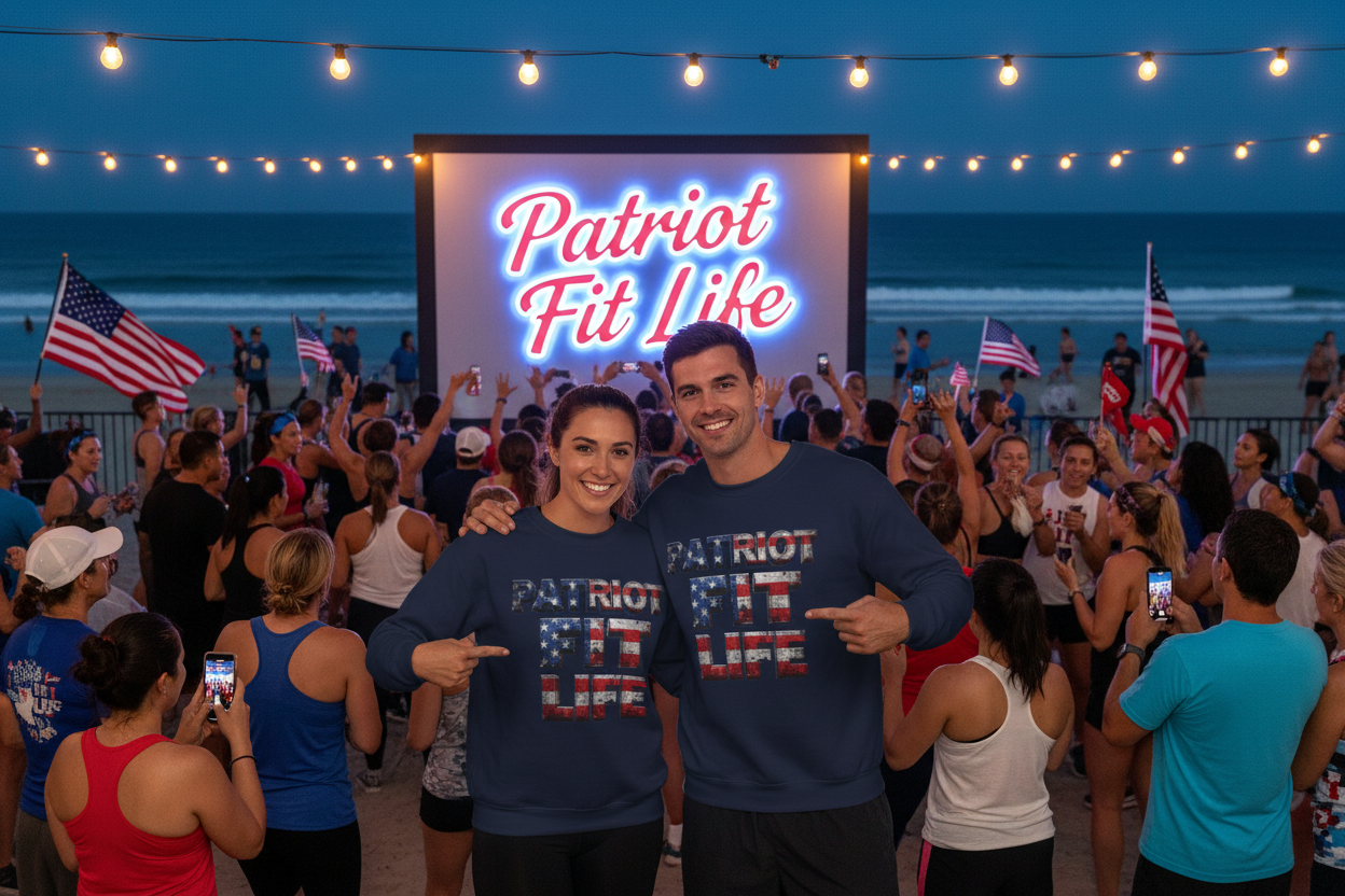 Patriot Fit Life Crewneck Sweatshirt - American Flag Graphic Pullover
