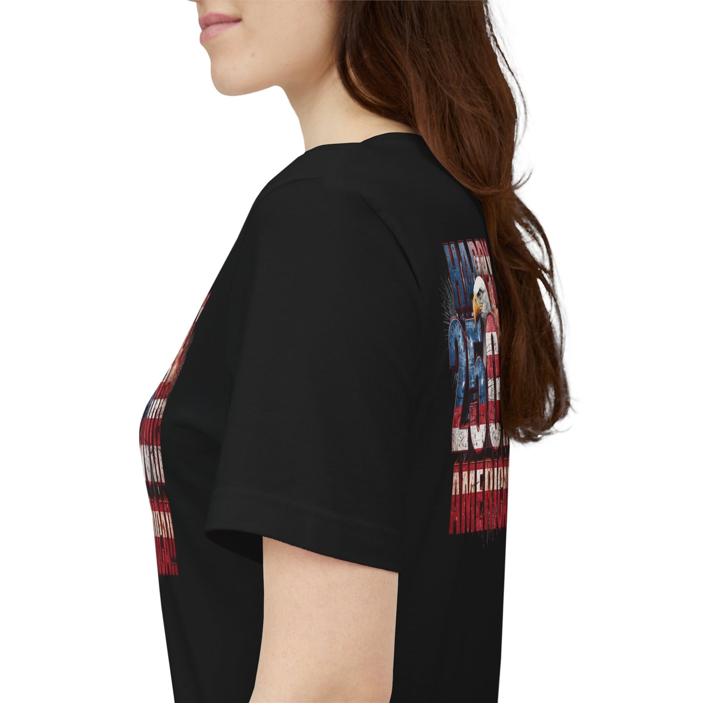 Happy 250th Birthday America T-Shirt | Patriotic Bald Eagle USA Flag Tee | 1776–2026