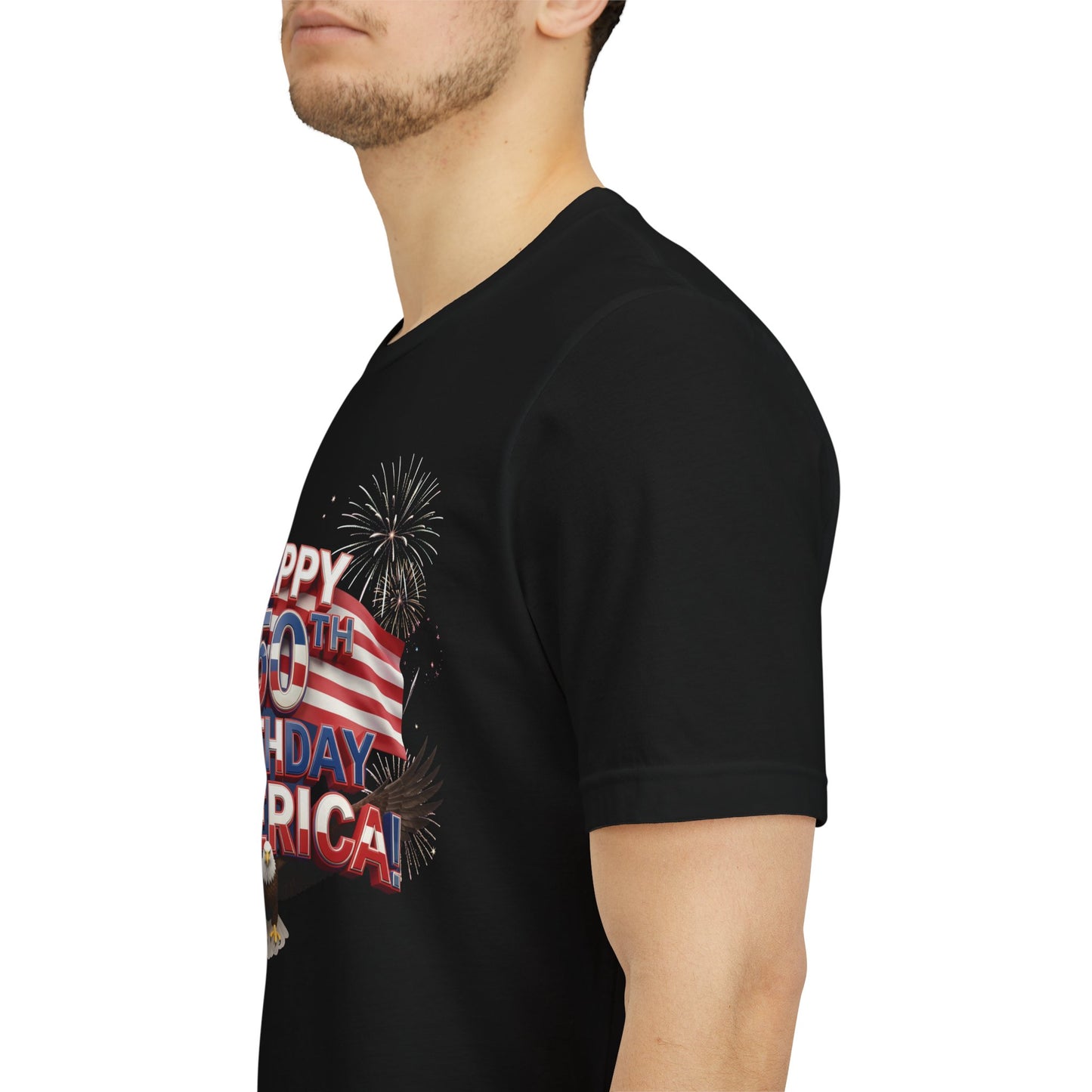 Happy 250th Birthday America Fireworks Eagle T-Shirt | July 4th