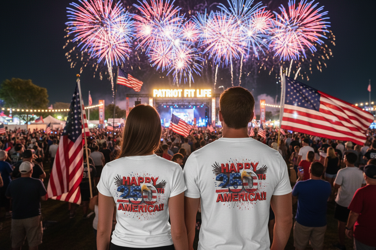 Happy 250th Birthday America T-Shirt | Patriotic Bald Eagle 4th of July Tee | 1776-2026 | XS-4XL