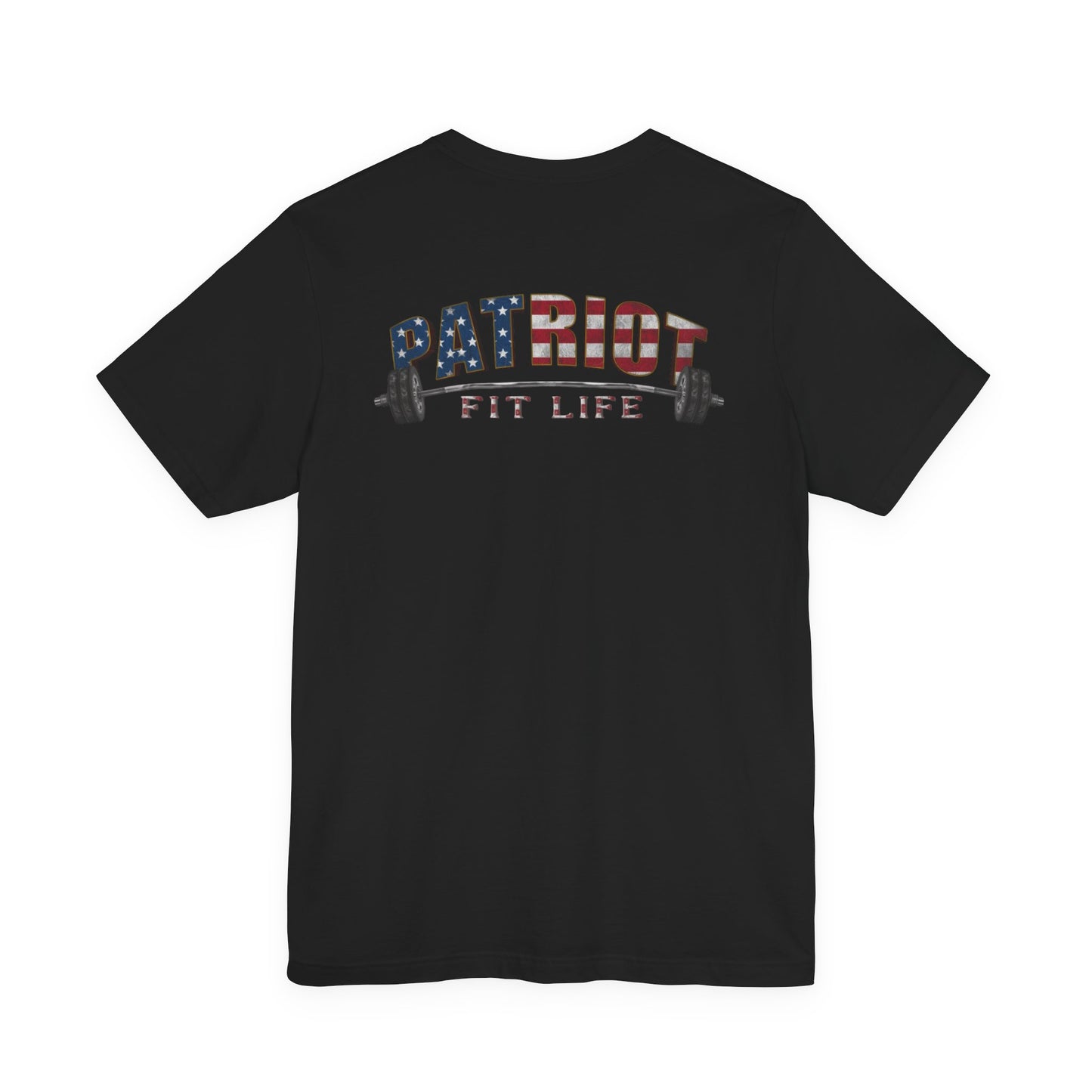 Patriot Fit Life T-Shirt | American Flag Weightlifting Gym Tee