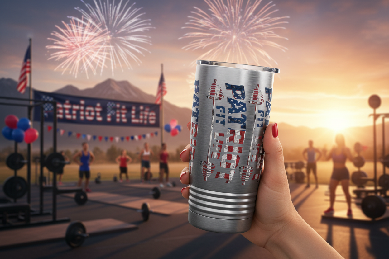 Patriot Fit Life 20oz Ringneck Tumbler  American Flag Insulated Travel Mug