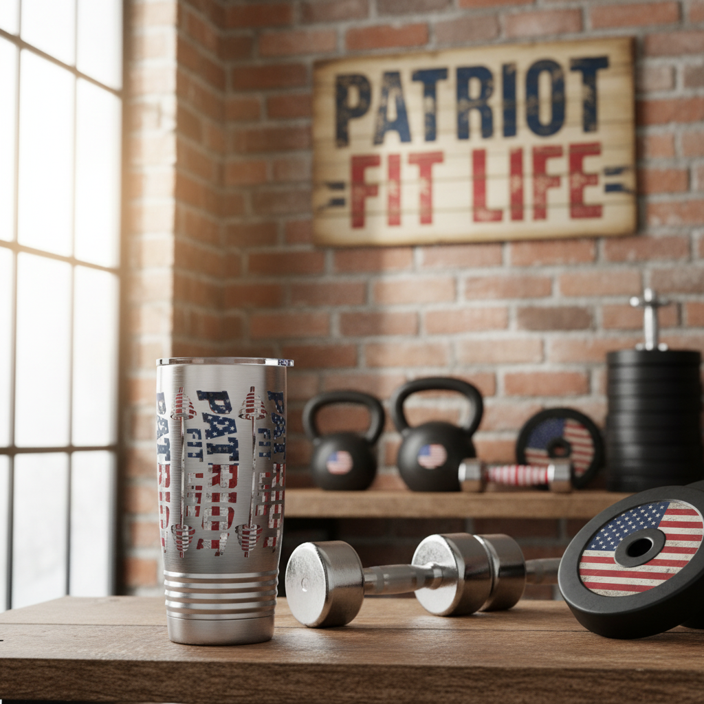 Patriot Fit Life 20oz Ringneck Tumbler  American Flag Insulated Travel Mug
