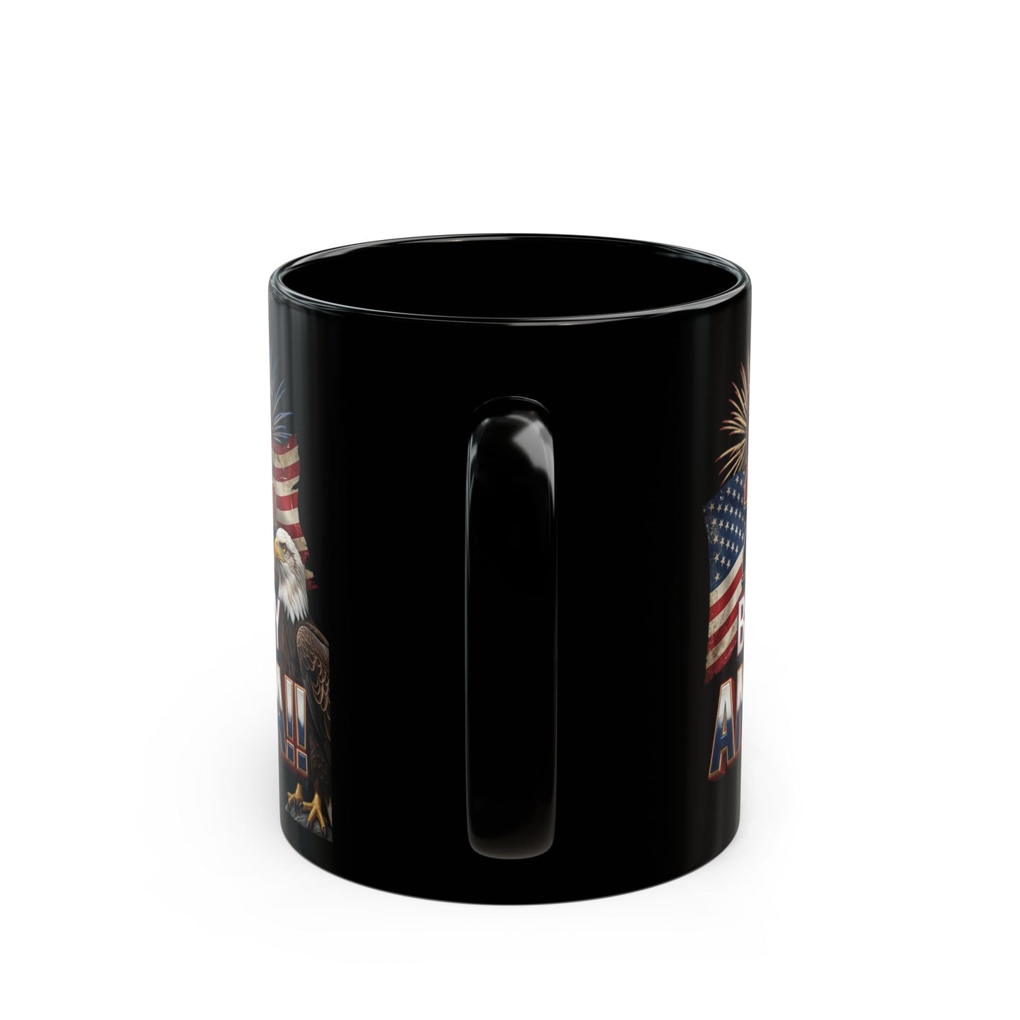 Happy 250th Birthday America Mug | Patriotic Eagle Flag & Fireworks Coffee Cup | 11oz & 15oz