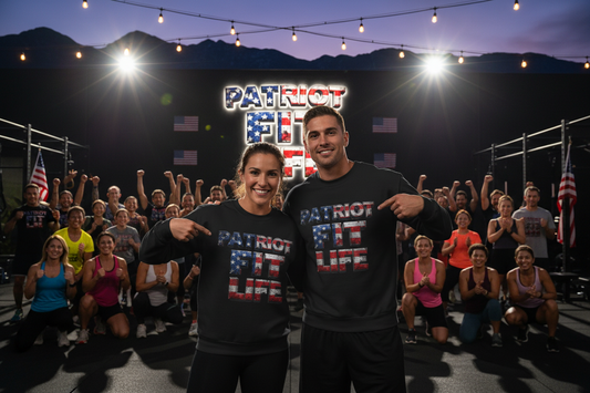 Patriot Fit Life Crewneck Sweatshirt - American Flag Graphic Pullover