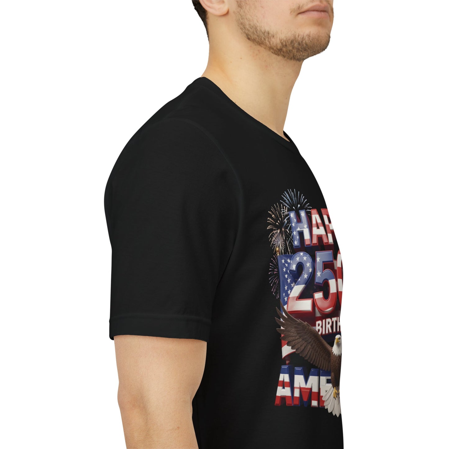 America 250th Birthday Eagle Fireworks T-Shirt | Patriotic Tee