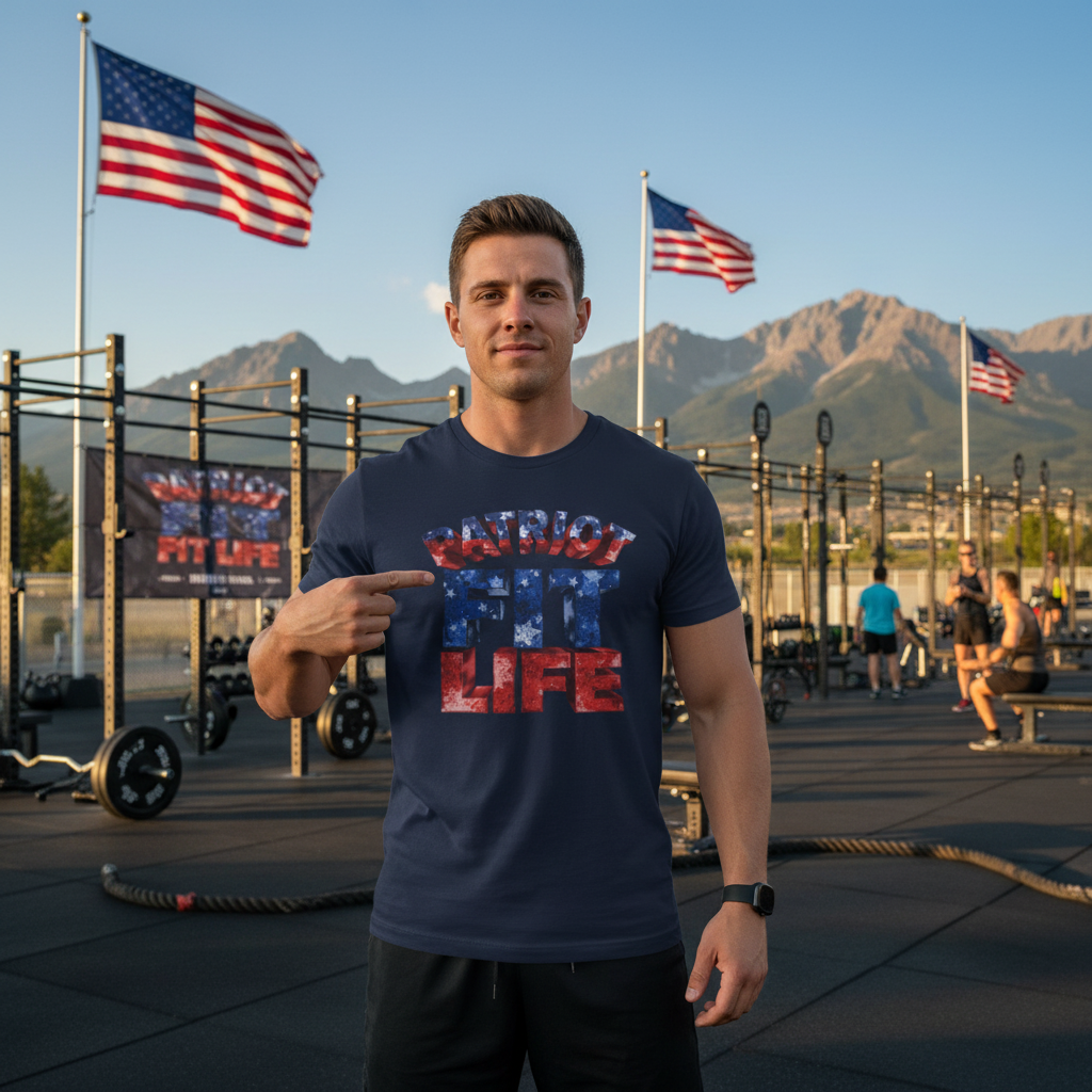 Patriot Fit Life T-Shirt - American Flag Fitness Tee