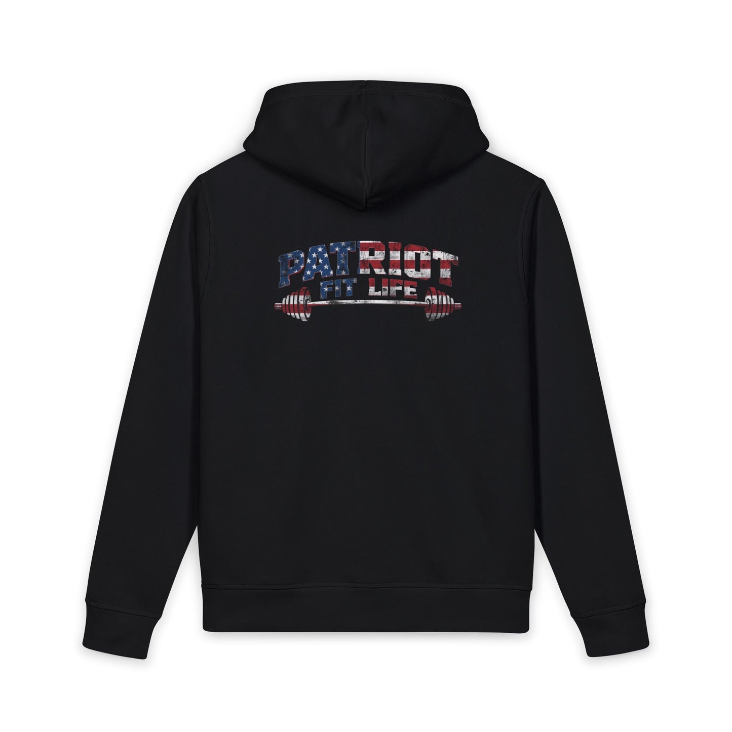 Patriot Fit Life Hoodie | American Flag Barbell Gym Hoodie