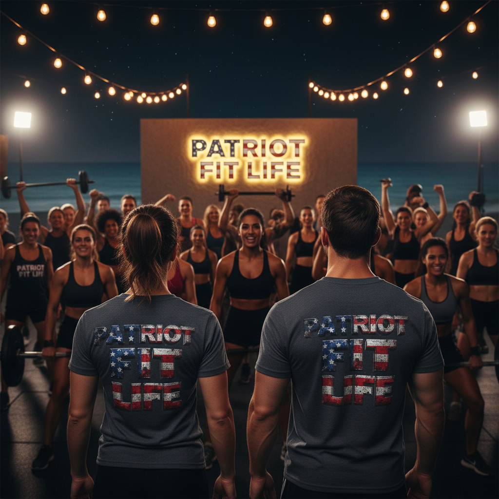 Patriot Fit Life Tri-Blend Tee - American Flag Graphic Fitness T-Shirt