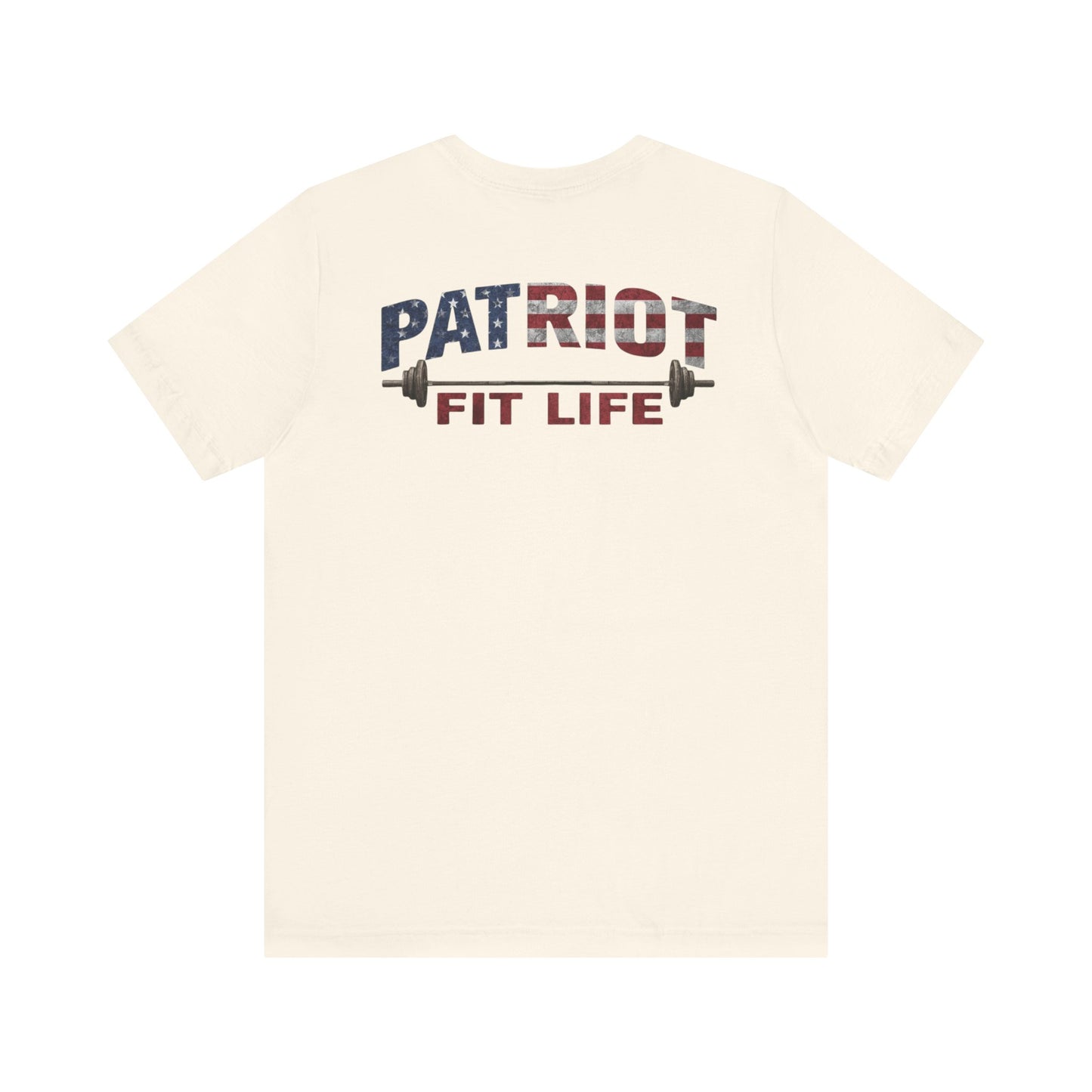Patriot Fit Life T-Shirt | American Flag Barbell Gym Tee