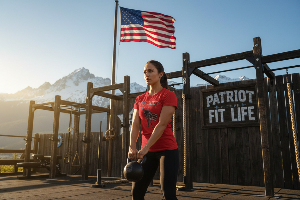 Patriot Fit Life Tee - American Flag Fitness T-Shirt