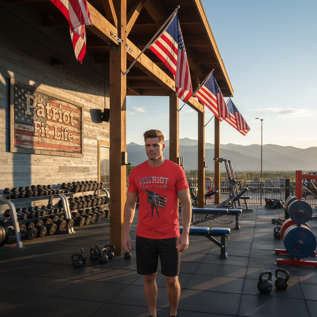 Patriot Fit Life Tee - American Flag Fitness T-Shirt