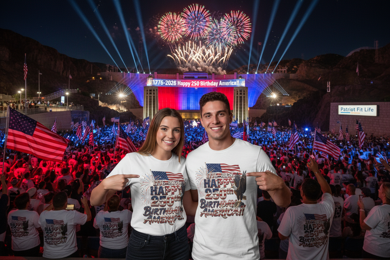 Happy 250th Birthday America T-Shirt | Patriotic Eagle Flag & Fireworks Tee | Bella Canvas | XS-4XL | 1776-2026