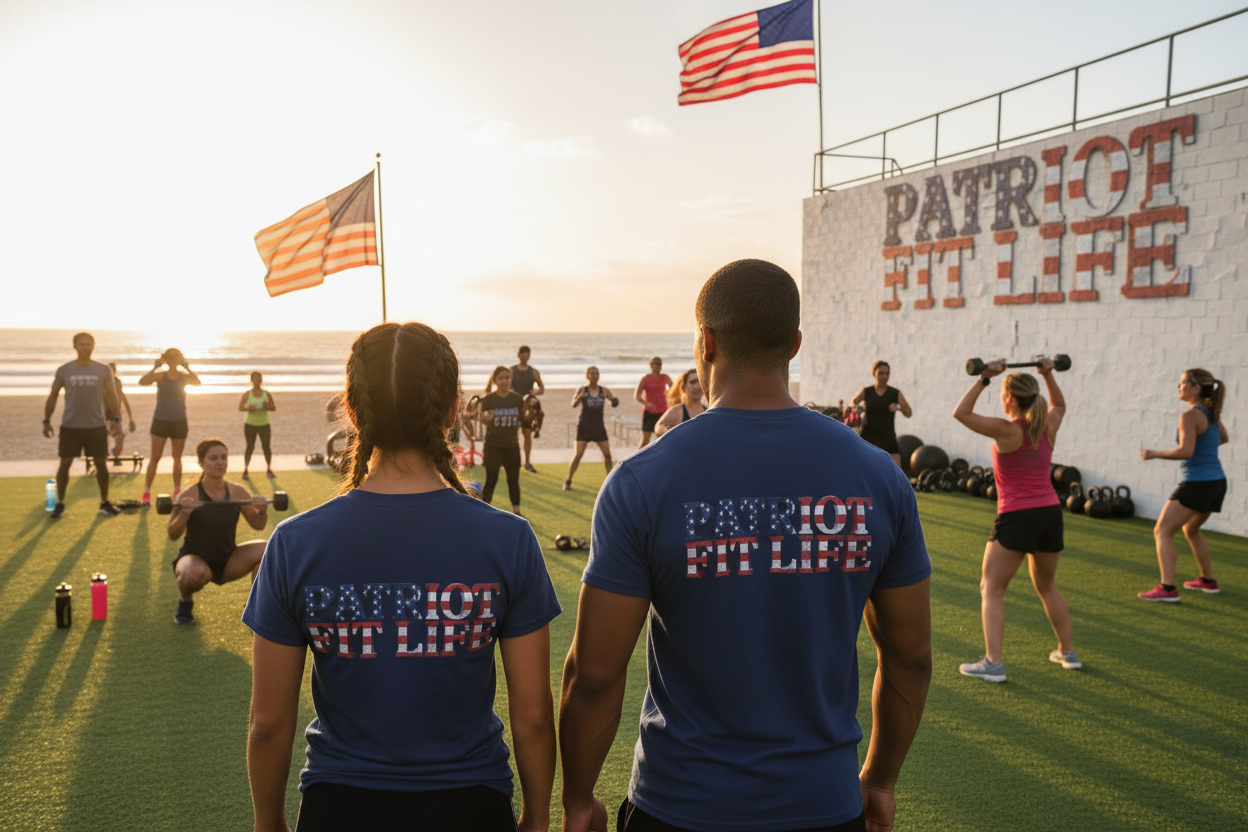 Patriot Fit Life American Flag T-Shirt | Lightweight Fitness Tee