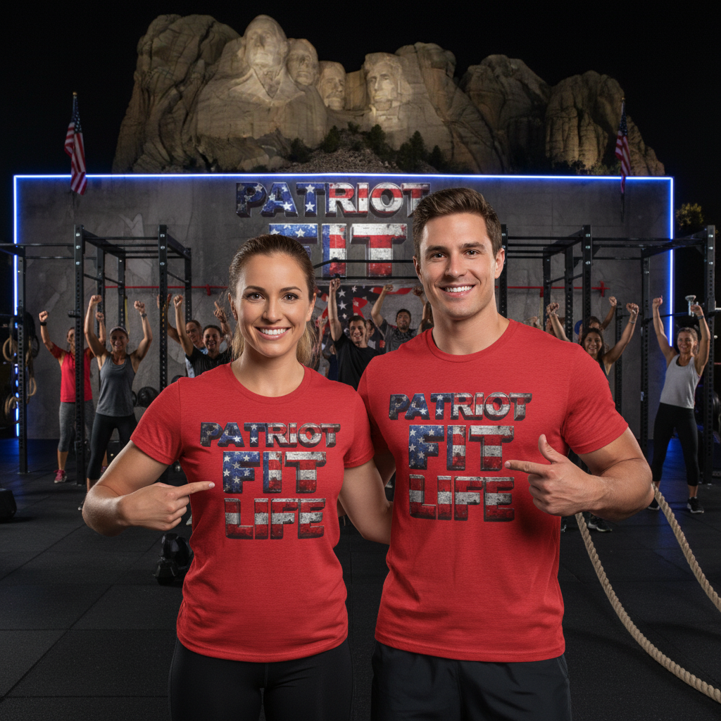 Patriot Fit Life Tri-Blend Tee - American Flag Graphic Fitness T-Shirt