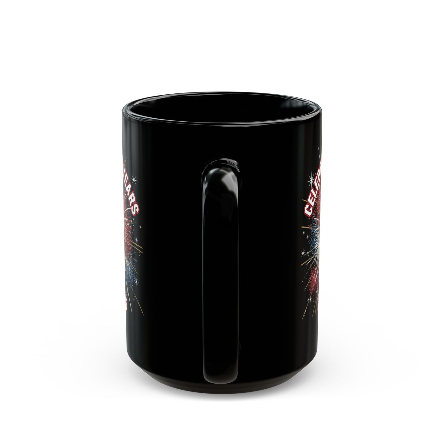 Celebrating 250 Years 1776-2026 Black Mug | Patriotic Anniversary Coffee Cup