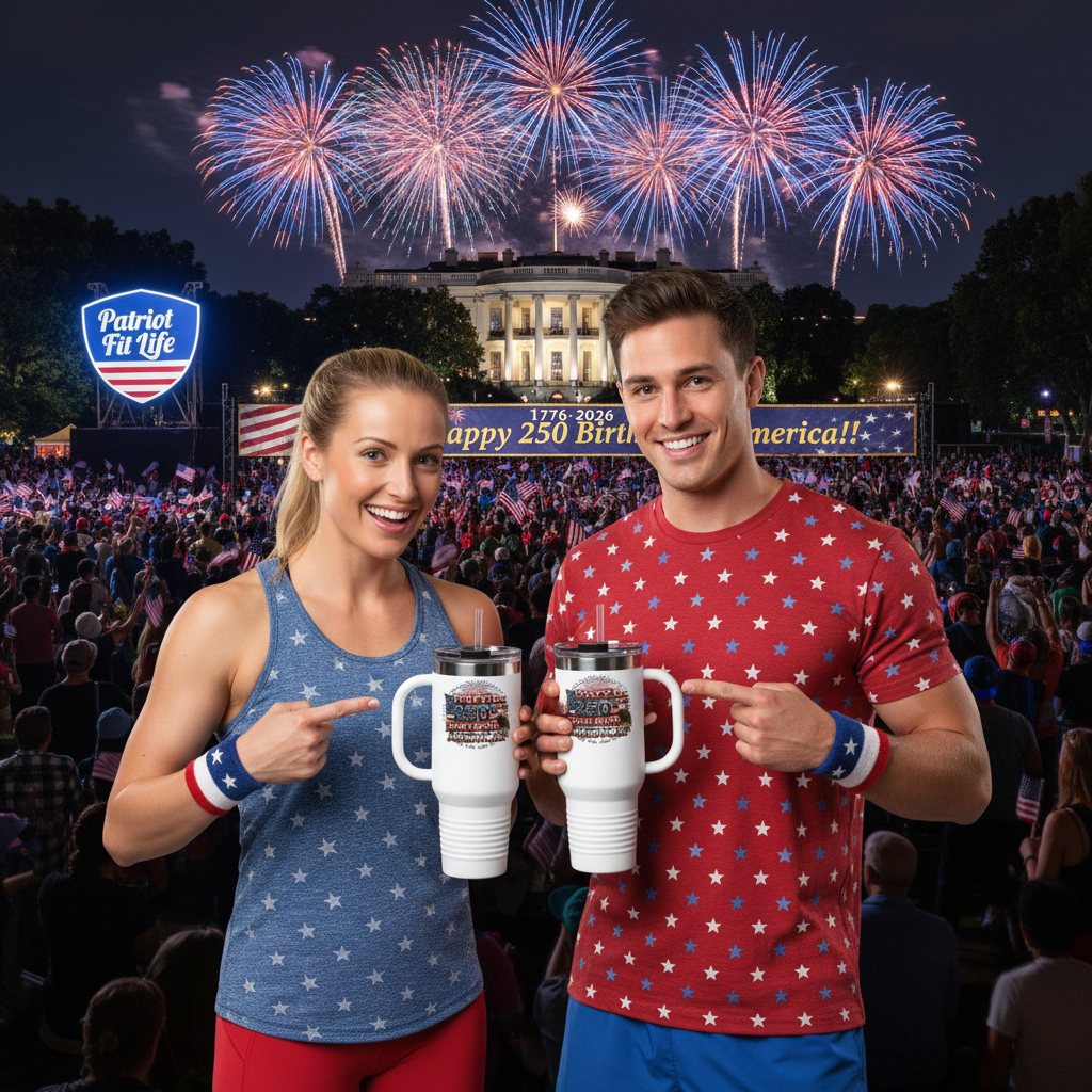 Happy 250th Birthday America Tumbler | 40oz Insulated Travel Mug | 6 Colors | 1776-2026