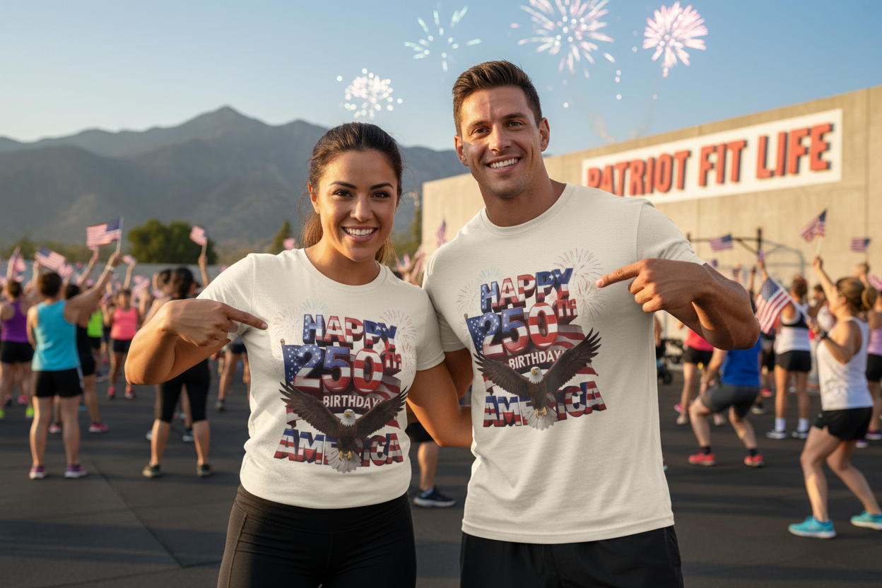 America 250th Birthday Eagle Fireworks T-Shirt | Patriotic Tee