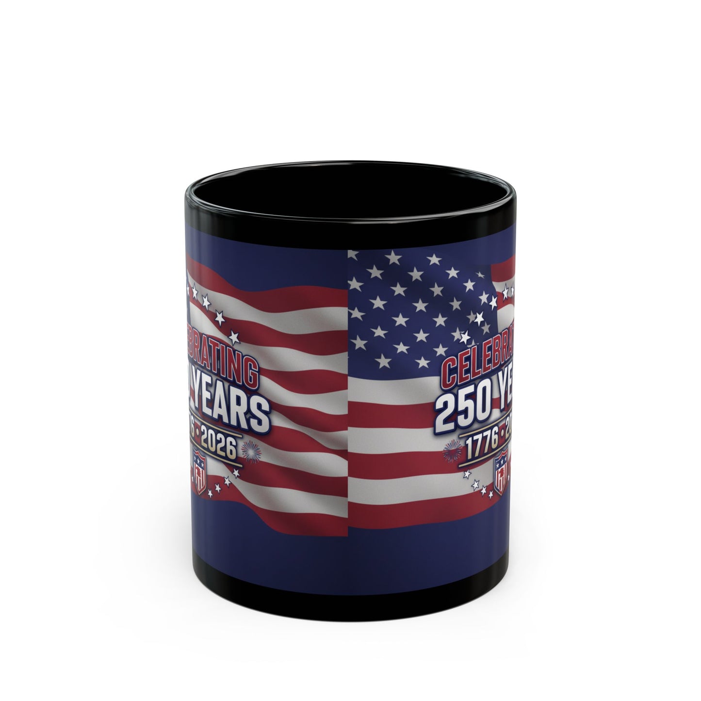 250 Years Celebrating 1776-2026 American Flag Mug | Patriotic Coffee Cup