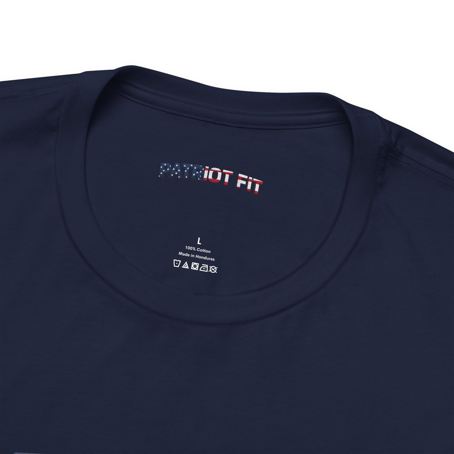 Patriot Fit T-Shirt — American Flag Text Athletic Tee