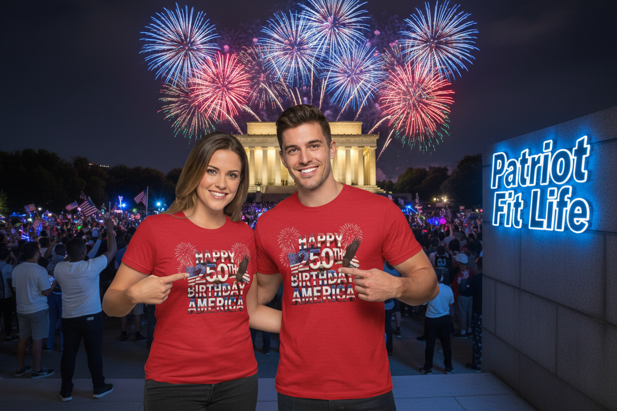 Happy 250th Birthday America T-Shirt | Fireworks Patriotic Tri-Blend Tee | 1776–2026