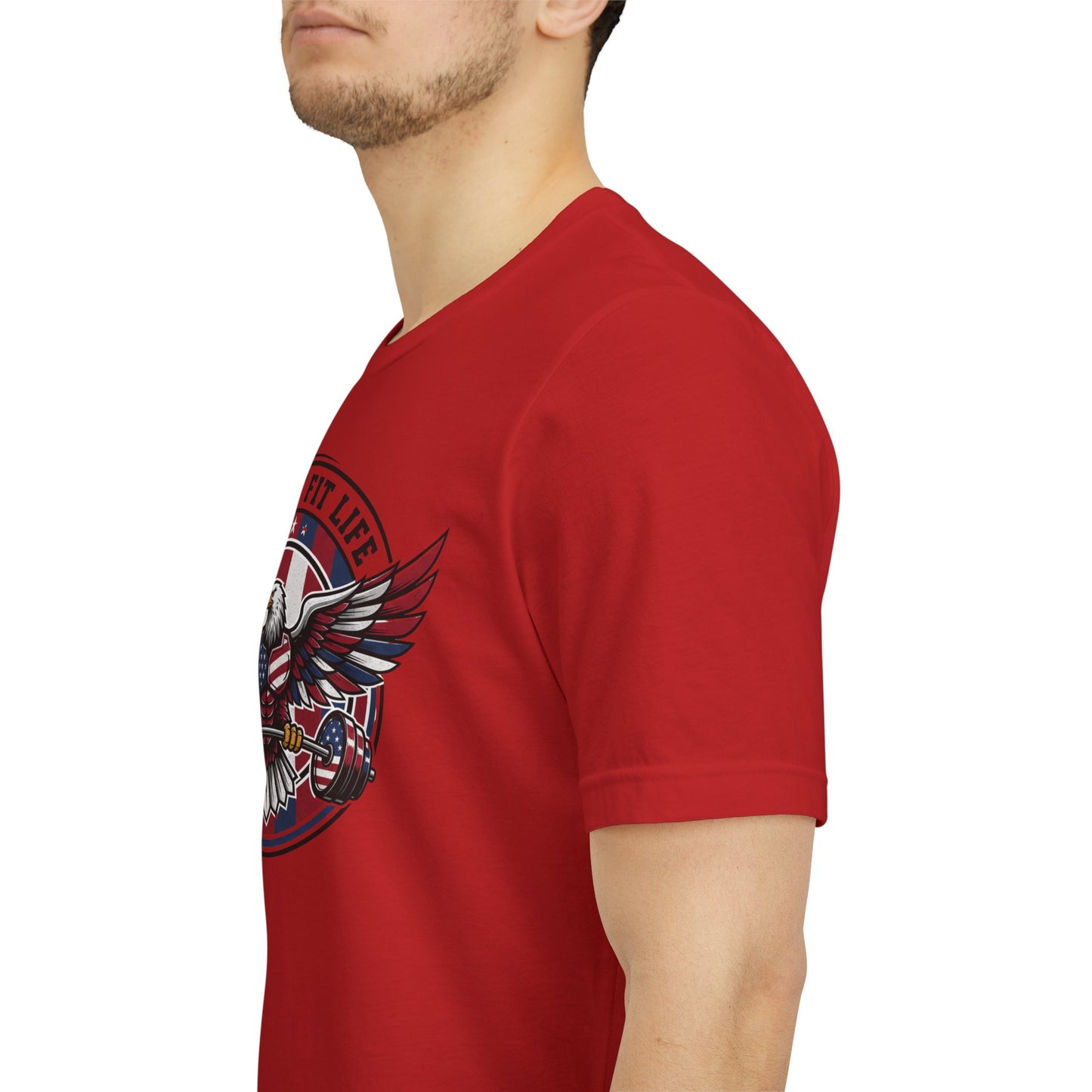 Patriot Fit Life Eagle T-Shirt | American Flag Fitness Tee