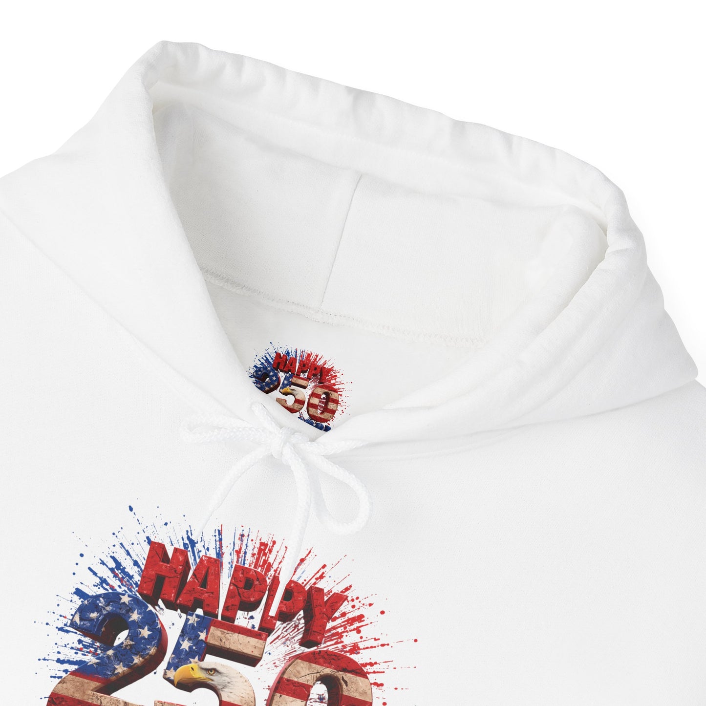 Happy 250th Birthday America Hoodie | Patriotic Eagle & Flag Sweatshirt | Gildan | S-5XL | 1776-2026