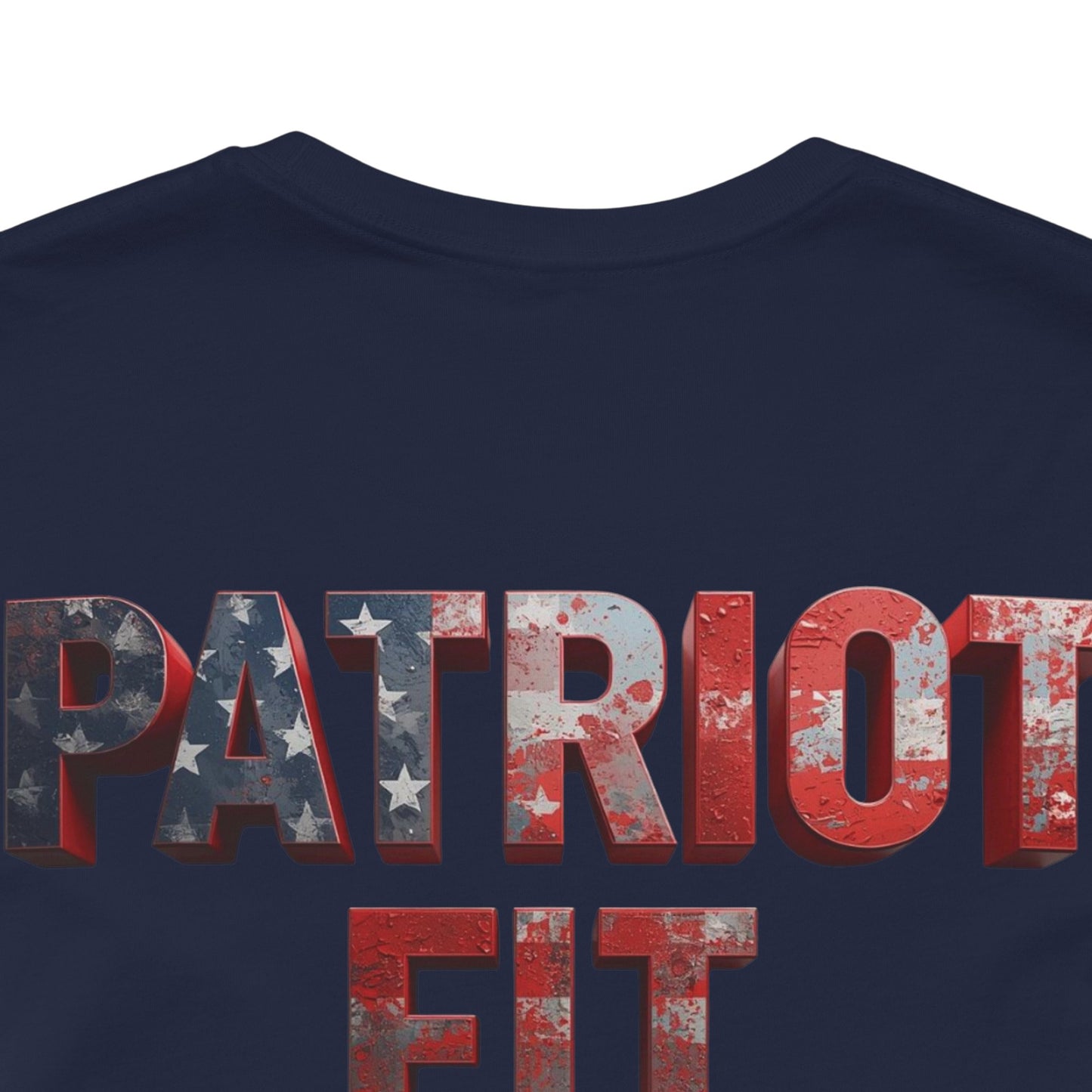 Patriot Fit Life T-Shirt - American Flag Block Letter Graphic Tee