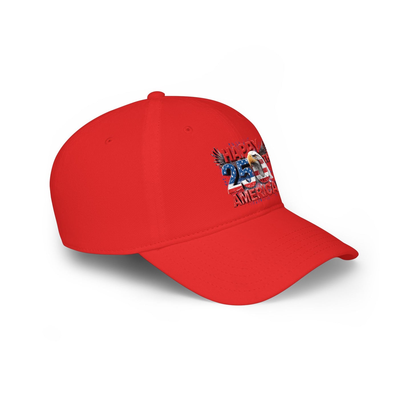 Happy 250th Birthday America Baseball Cap | Patriotic Eagle & Flag Low Profile Hat | 1776-2026 | 5 Colors