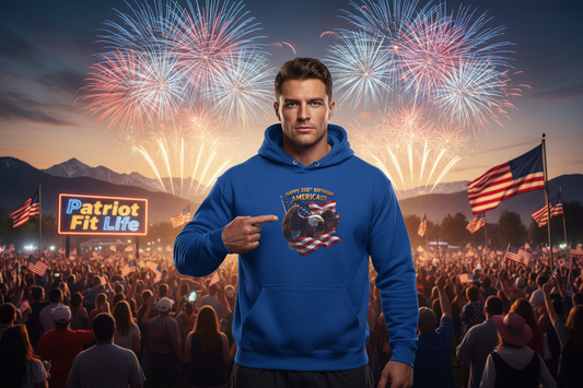Happy 250th Birthday America Hoodie | Patriotic Celebration Sweatshirt