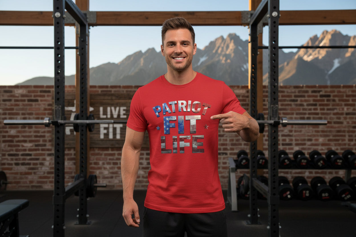 Patriot Fit Life - American Flag T-Shirt - Fitness