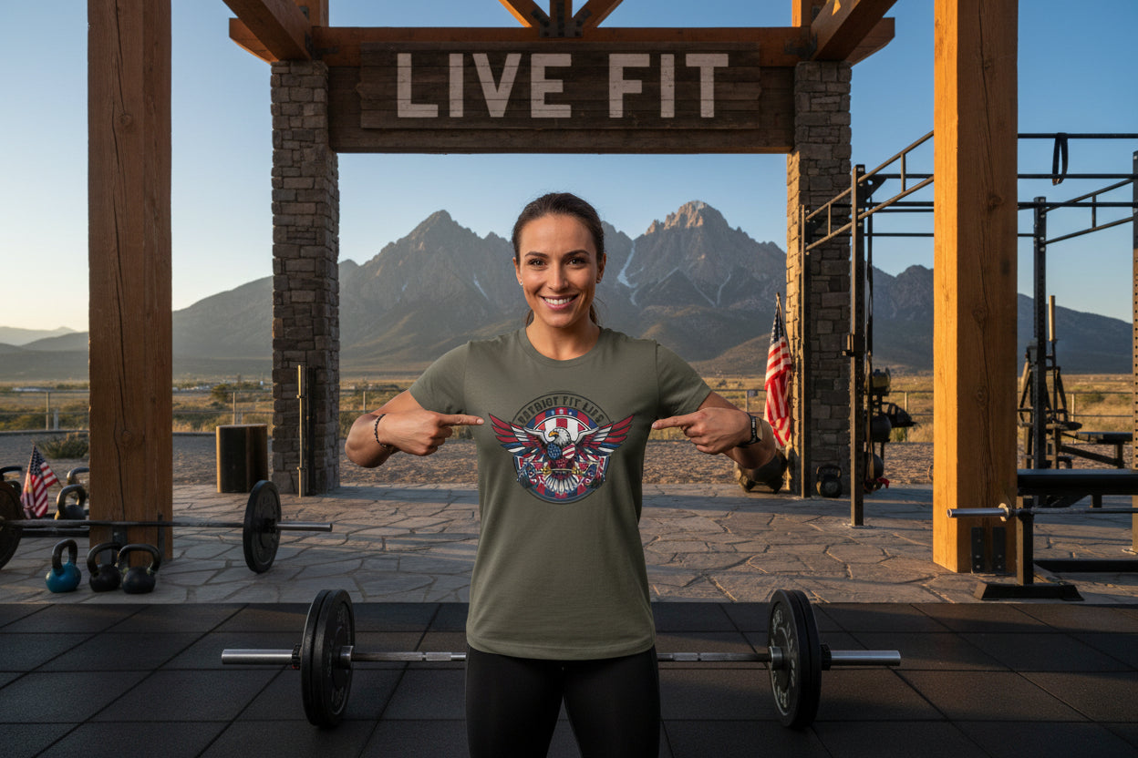 Patriot Fit Life Eagle T-Shirt | American Flag Fitness Tee