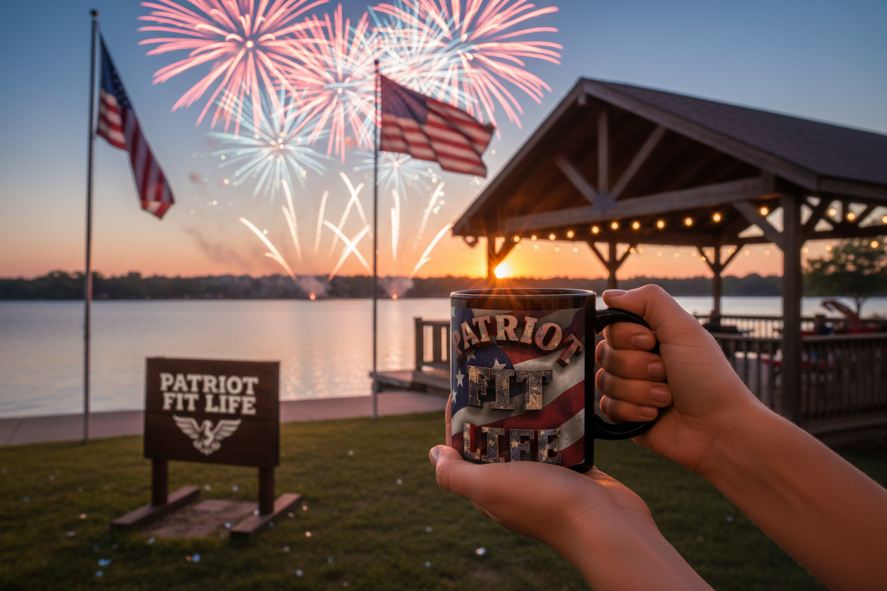 Patriot Fit Life Mug | American Flag Fitness Coffee Cup